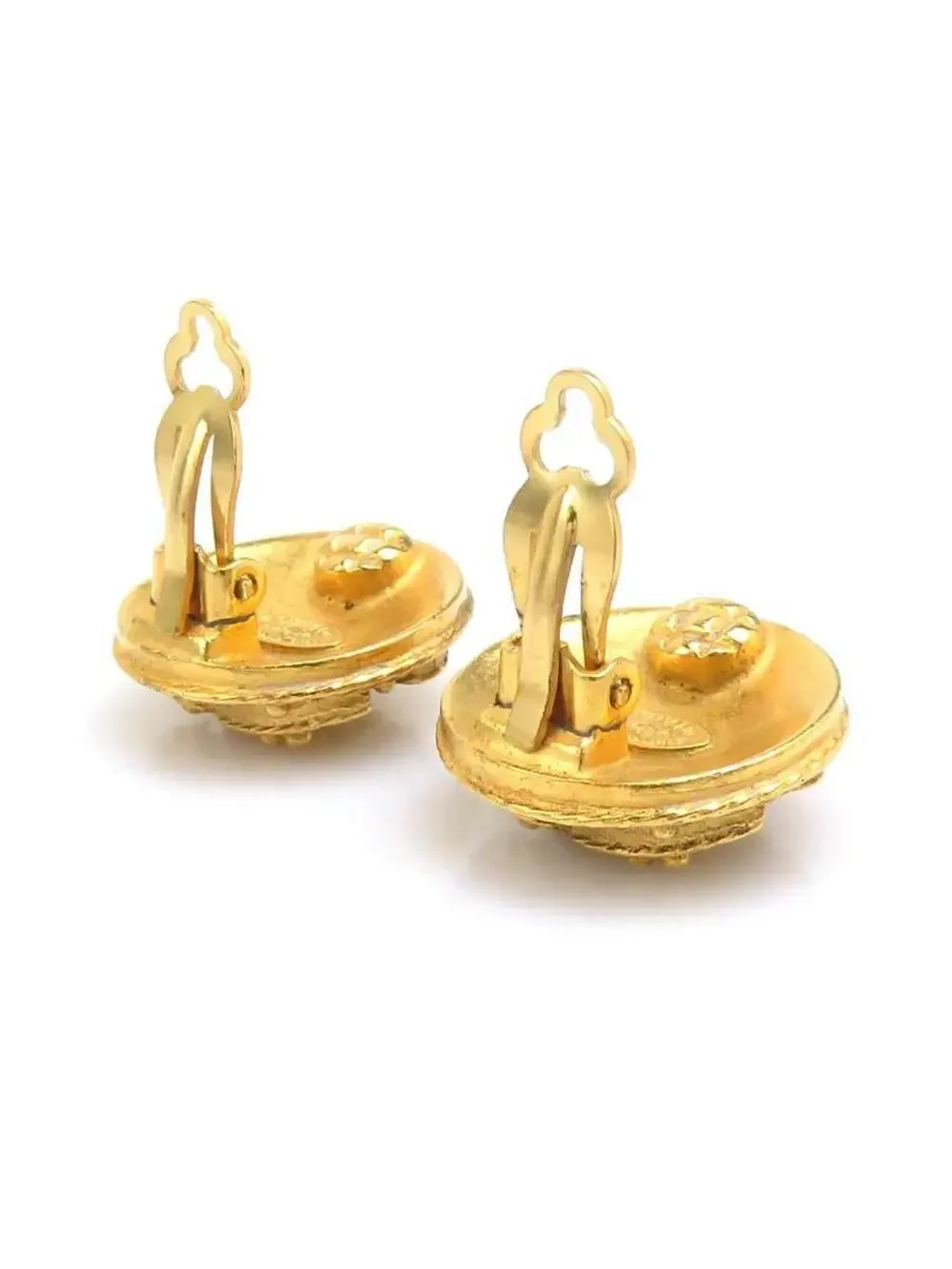 Auth Chanel Vintage Cc Logo Clip On #302853C44B